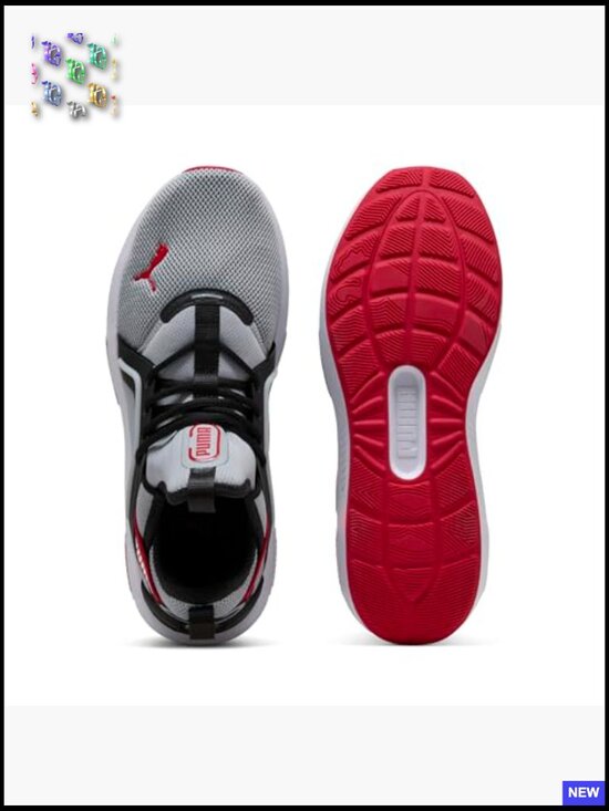 Gray Black Red Athletic Sneakers Cross Training Shoes Lace Up Retro Casual